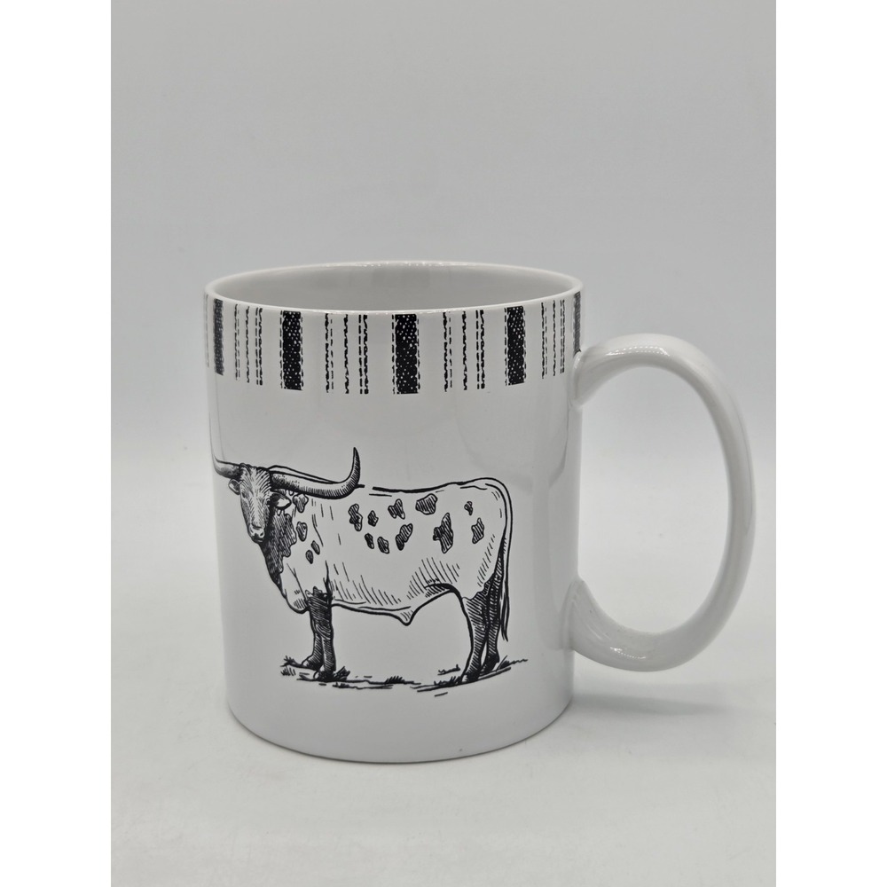 Paseo Road Rustic Living Longhorn Large Coffee Mug Western Farmhouse